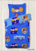 Kinderdekbedovertrek lovely witch- 140x200 cm + 1 kussensloop 65x65 cm-100% katoen