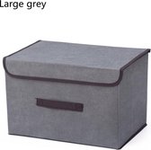 2 Stuks opvouwbare opbergbox- Stevig duurvast materiaal-grijs 37 * 24 * 24