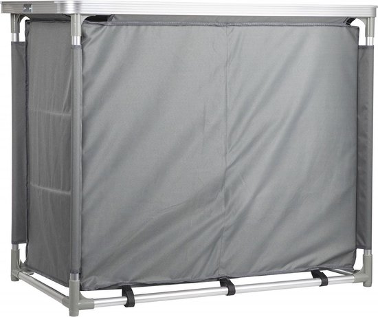 ASQUAR Campingkast opvouwbaar voor tent en camper, 9 vakken, geschikt