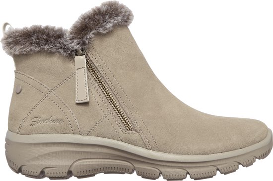 Skechers Easy Going-High Zip Dames Laarzen - Beige - Maat 37