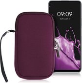 kwmobile Tasje voor smartphones M - 5,5" - Insteekhoesje van neopreen in braam - Maat: 15,2 x 8,3 cm