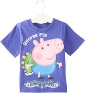 George Pig t-shirt - blauw - George van Peppa Big shirt - maat 128