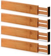 Lade Organizer - Set van 4 stuks - Ladeverdeler van Bamboe Hout