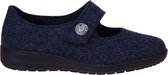 Solidus Kate Rewooly Blauw Ballerina Pantoffel