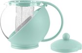 Theepot met filter - theepot glas - Theekan met RVS Filter - 1.25 L - Koffiemaker celadon - Cafetière glas voor koffie of thee  - Koffie en theezet apparaat 1250 ml