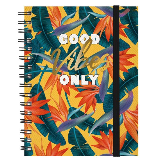 Legami - Notitieboek met spiraalbinding, A5, van FSC-gecertificeerd FSC- papier, spiraalnotitieboek, speciale editie, bevat 1 vel stickers, 160 pagina's, sluiting met elastiek, 15 x 21 cm, tarot