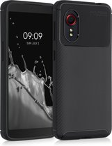 kwmobile telefoonhoesje geschikt voor Samsung Galaxy Xcover 5 - Hoesje voor smartphone in zwart - Backcover van TPU - Carbon design