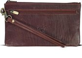 Safekeepers Portemonnee Dames - Portefeuille - Etui - afneembare polsband - Leer - Bruin
