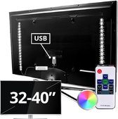 TV backlight set met 2 RGB strips van 32 - 40 inch