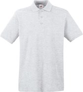 Lichtgrijs polo shirt premium van katoen voor heren - Polo t-shirts voor heren 2XL (EU 56)