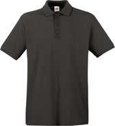 Donkergrijs polo shirt premium van katoen voor heren - Polo t-shirts voor heren M (EU 50)