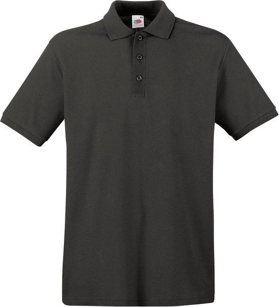 Donkergrijs polo shirt premium van katoen voor heren - Polo t-shirts voor heren M (EU 50)