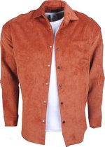 Megaman - Heren Overhemd - Overshirt - Corduroy - Oranje
