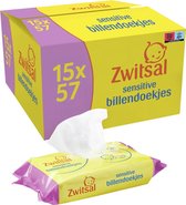 Bol.com Zwitsal Sensitive Billendoekjes - 15 x 57 billendoekjes - Voordeelverpakking aanbieding