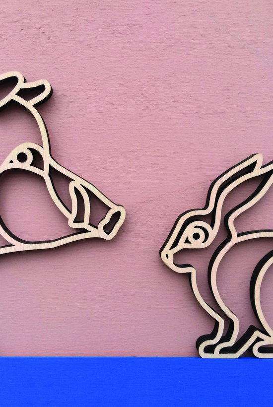 Mono Object socle animal sanglier rose clair moyen - 38 x 22 x 0,6 cm