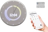 Glance Clock - Elegant Silver Grey - EU adapter