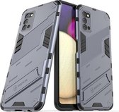 Voor Samsung Galaxy A03s EU-versie Punk Armor 2 in 1 pc + TPU schokbestendig hoesje met onzichtbare houder (grijs)