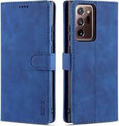 Voor Samsung Galaxy Note20 Ultra AZNS Huid Voelen Kalf Textuur Horizontale Flip Lederen Case met Kaartsleuven & Houder & Portemonnee (Blauw)