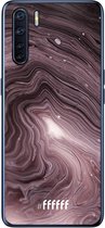 6F hoesje - geschikt voor OPPO A91 -  Transparant TPU Case - Purple Marble #ffffff