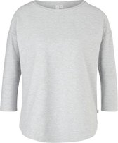 Q/S Designed by T shirt 3/4 Mouw - Grijs - Katoen/Viscose - Maat XL