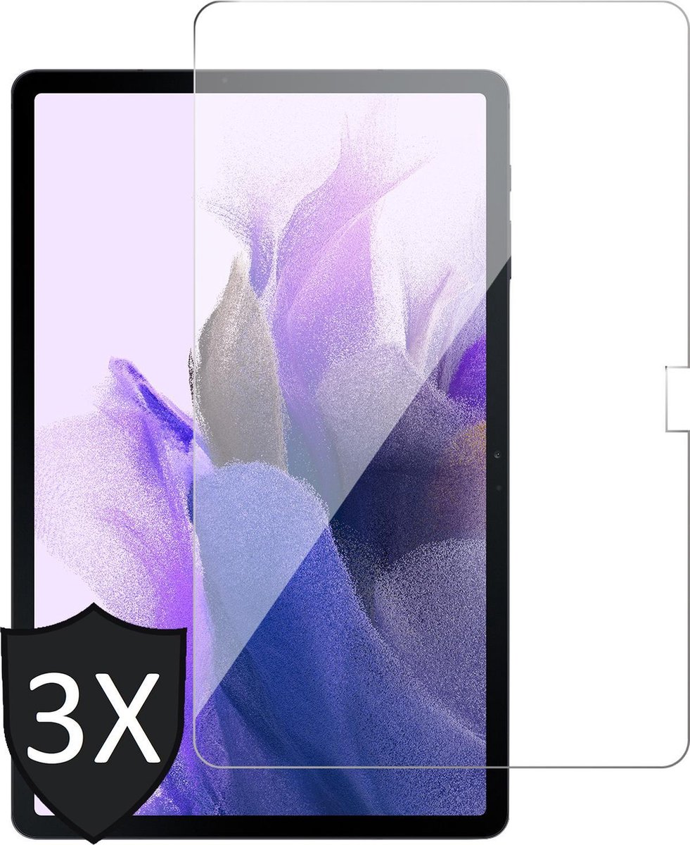 Screenprotector geschikt voor Samsung Galaxy Tab S7 FE - Screen Protector Glas - 3 Stuks