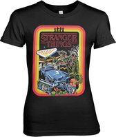 Stranger Things Dames Tshirt -L- Retro Poster Zwart