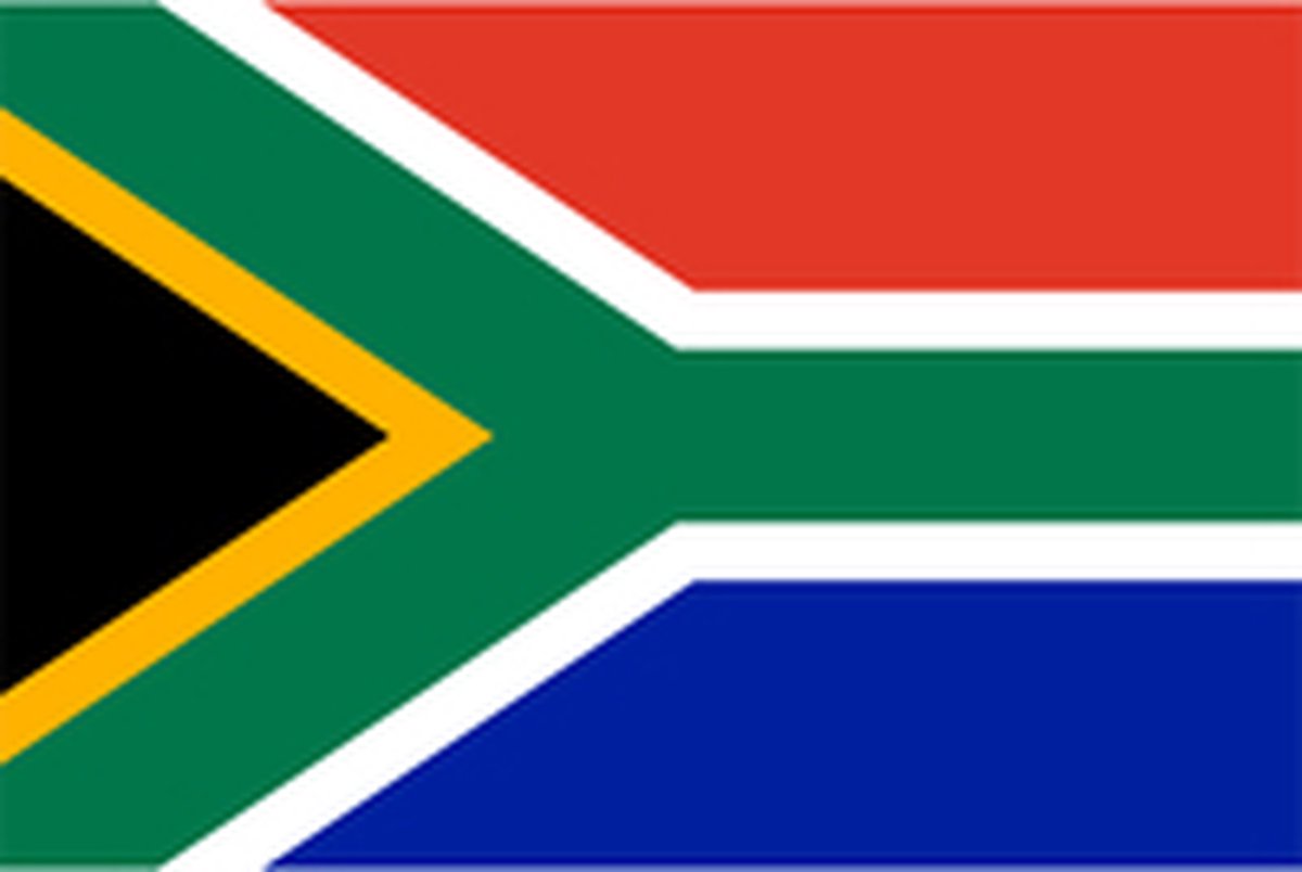 Ovaal Stickervel – Zuid-Afrikaanse Vlag Voor Op De Kentekenplaat, 12x8 Cm, Water- En Zonbestendig (3 Jaar)