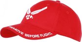 Fostex Garments - Baseball cap Remove Before Flight (kleur: Red / maat: NVT)
