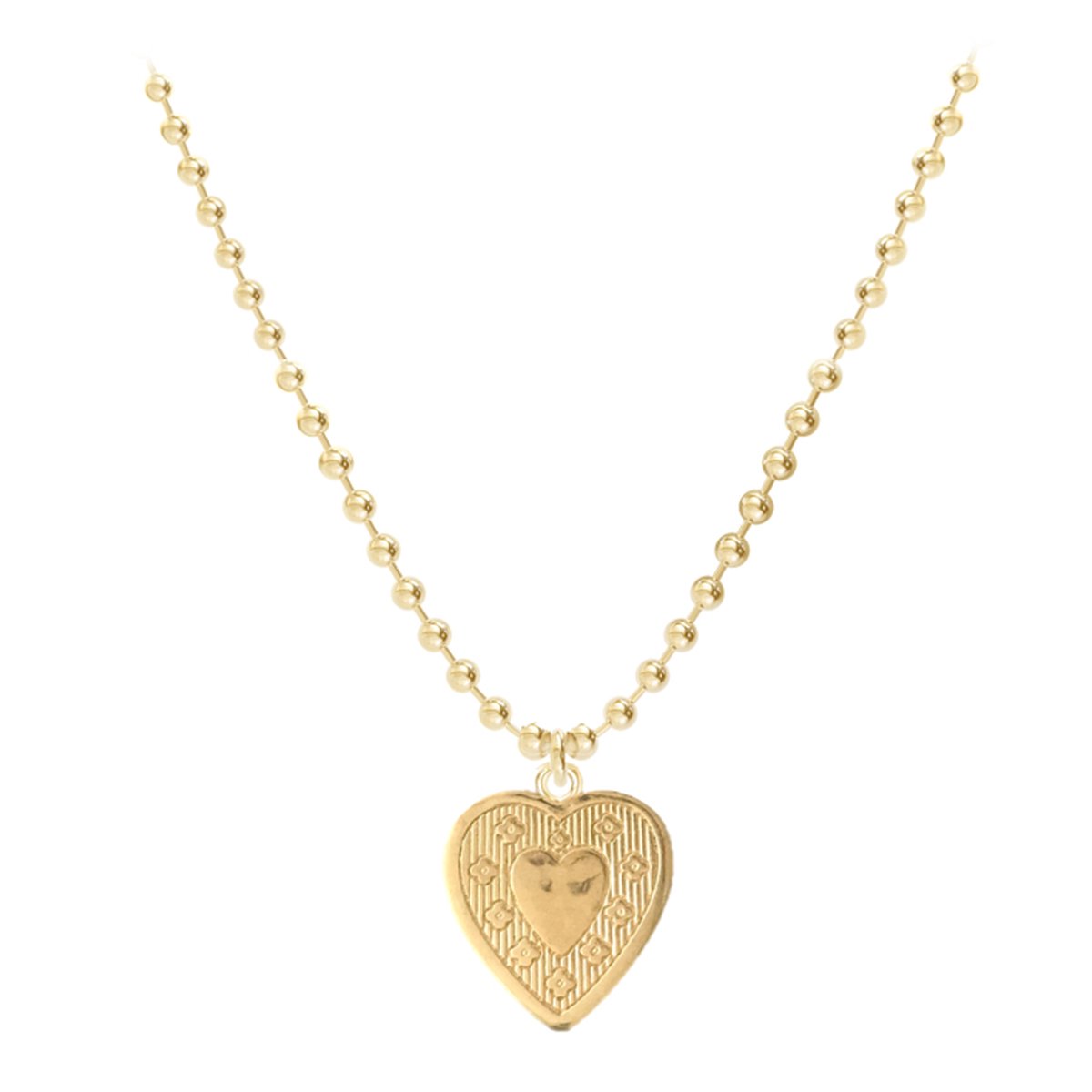 Matte zilverkleurige roestvrijstalen ketting met staafvormige hanger | Op voorraad | Lucleon