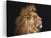 Artaza Canvas Schilderij Leeuw - Leeuwenkop - 120x60 - Groot - Foto Op Canvas - Canvas Print