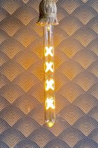 Vintage Touwlamp - Henneptouw -Scheepstouw - Handgemaakt - Design - Industrieel - Trendy - Uitstraling 1 Fitting E27 100cm 20mm - T30 8W Buislamp - 2700K warm sfeer licht