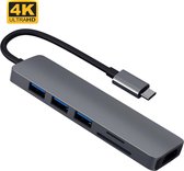 LuxeLeague USB C HUB - USB HUB - USB C ADAPTER - MACBOOK DOCK - 3X USB 3.0 - 4K HDMI - UNIVERSEEL