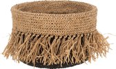 J-Line Mand Eve Raffia/Zeegras Naturel/Zwart