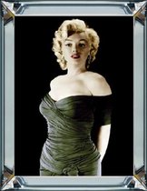 60 x 80 cm - Spiegellijst met prent - Marilyn Monroe - prent achter glas
