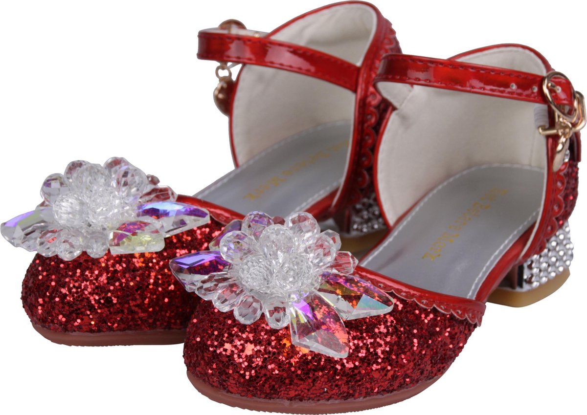 Prinsessen schoenen + Toverstaf + Tiara (Kroon) + Lange handschoenen