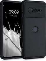 kwmobile telefoonhoesje compatibel met Xiaomi Black Shark 4 / 4 Pro - Hoesje voor smartphone in zwart - Carbon design