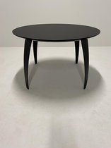 Nieuw model: Ronde STULPR Eettafel FENIX NTM Nero Ingo HPL en Curved stalen poten 120cm