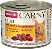 Animonda Carny - Nourriture Alimentation humide - Chat adulte - Boeuf - Kip - Cœur de canard - 6 PCS