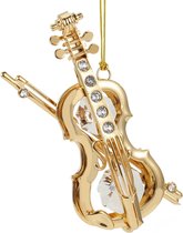 Violon plaqué or 24k carats avec cristaux Swarovski