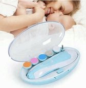 Blauwe Manicure set met led voor baby en volwassenen + 10 Dark in the glowstars