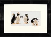 Lanarte borduurpakket Animals Quartet of Penquins Telwerk Nr 35113