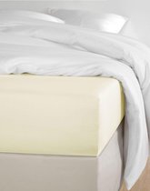 Luxury Bedding - hoeslaken- jersey- stretch- eenpersoons- 90x200+30cm- geschikt voor boxspring- cream