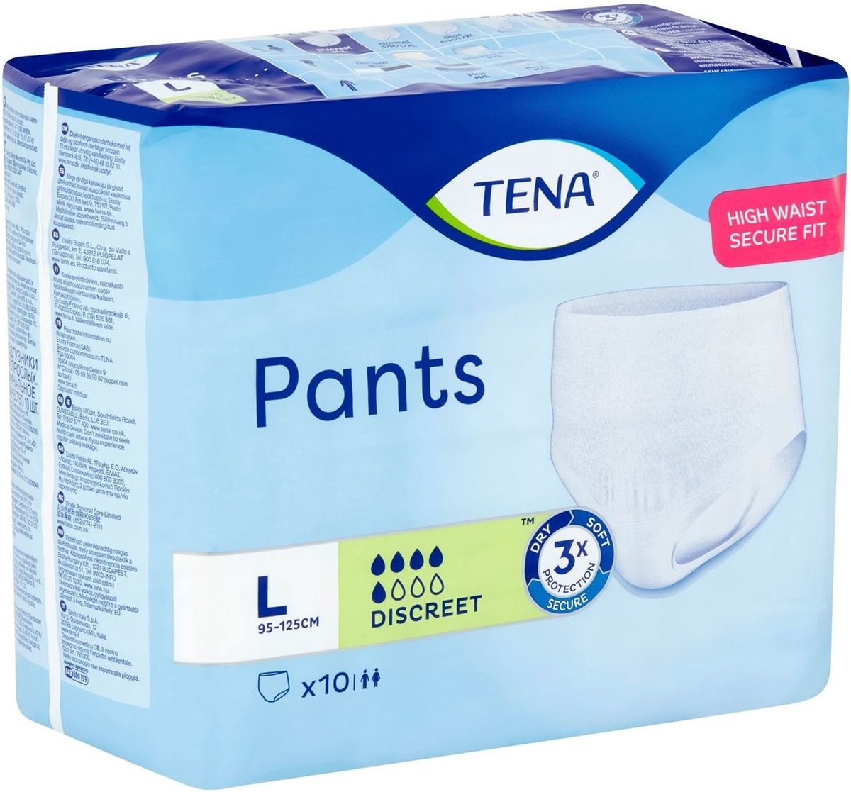 Tena Pants Discreet L Incontinentie - 10 stuks - Incontinentiebroekjes - TENA