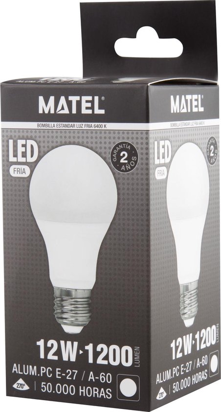 Matel Led E27 12 Watt 1200 Lumen 6400K Superveel Licht | bol.com