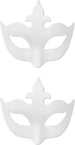 Set van 12x stuks papier mache grimeer oogmasker Venetie 25 cm - Schmink maskers
