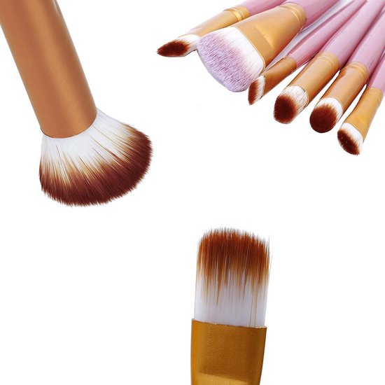 Makeup kwastenset - Makeup set - 20delig - Roze - Goud - Able & Borret - Merkloos