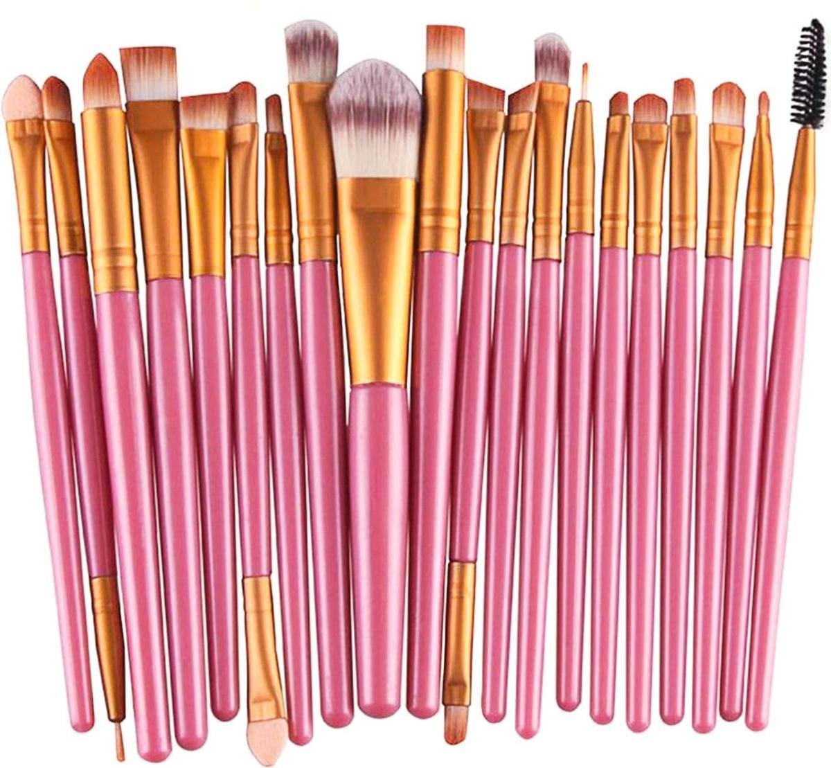 Makeup kwastenset - Makeup set - 20delig - Roze - Goud - Able & Borret