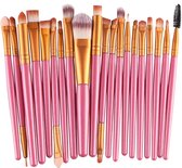 Makeup kwastenset - Makeup set - 20delig - Roze - Goud - Able & Borret