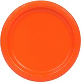 8 assiettes - orange solide - 22 cm