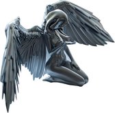 Speelgoed van hars - Decoratie - Engel van de kunst, vrouwelijke vleugel knielende Cape cap oooost